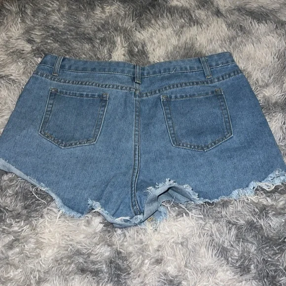 Denim Distressed Women Shorts - Picture 2 of 2